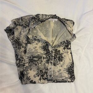 Black and Cream Toile Dress